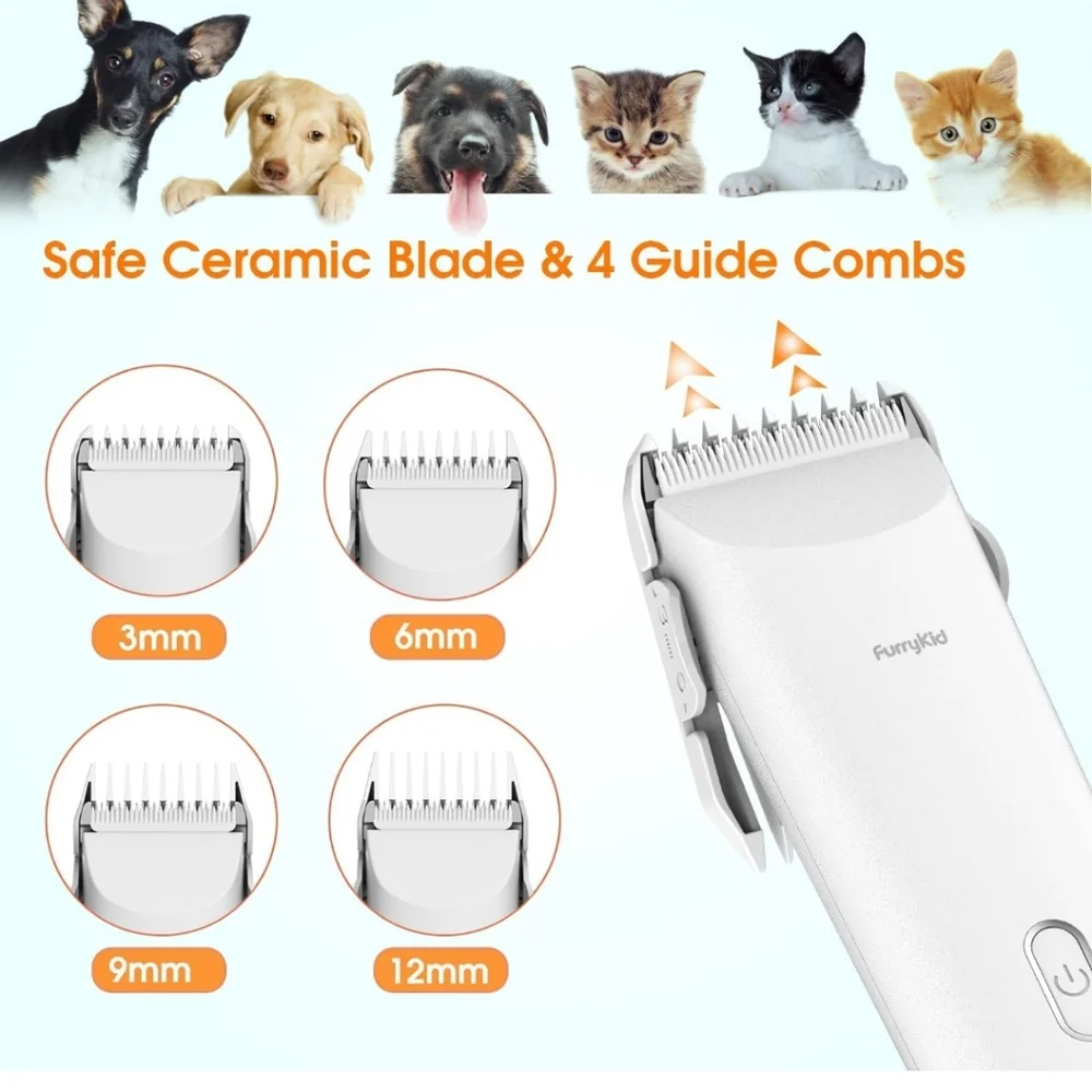 Furry Kid Pet Cordless Electric Rechargeable Pet Dog Cat Fur Grooming Clippers